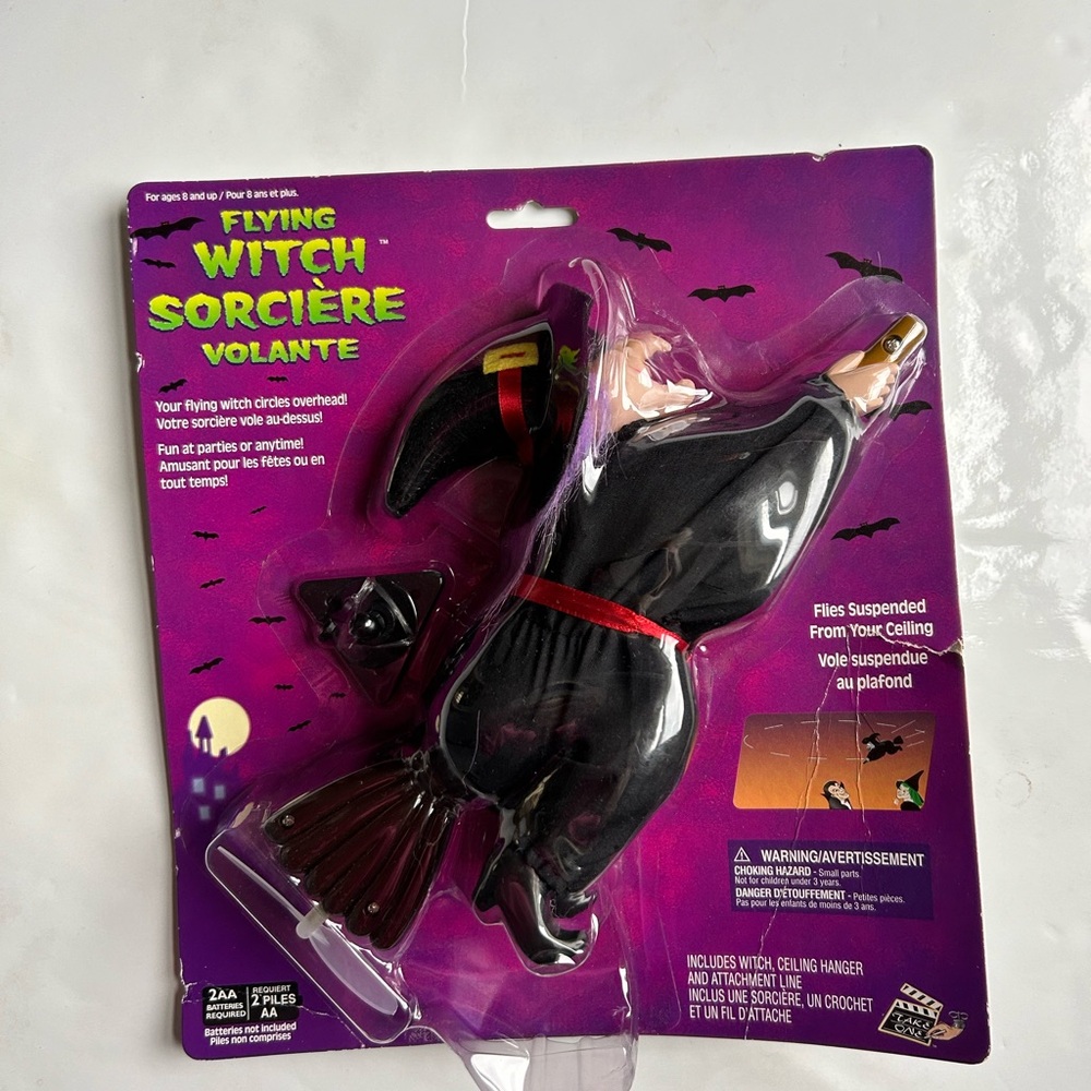 Vintage Flying Witch Halloween Decoration